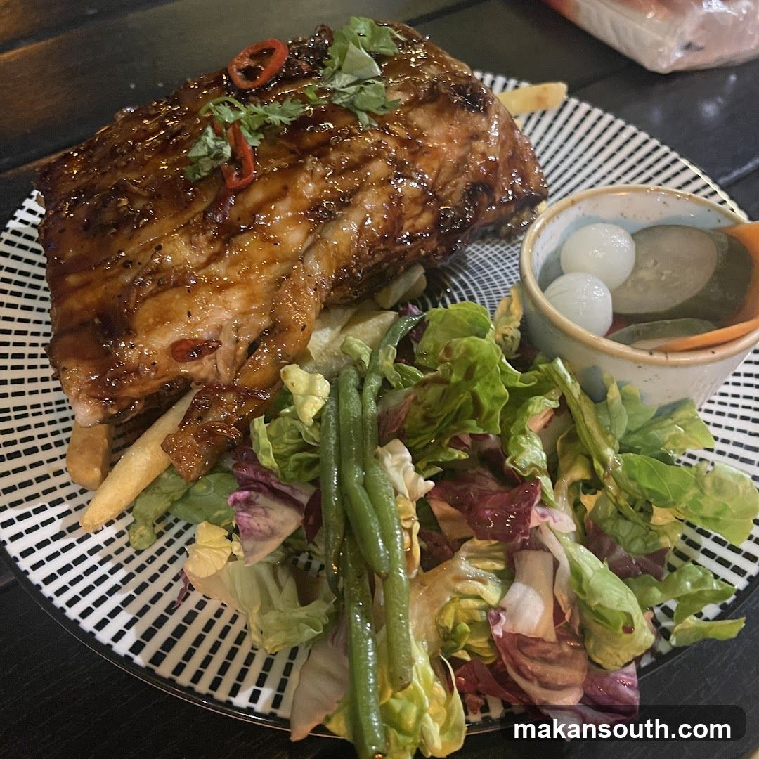 BBQ Ribs with Salad and Fries