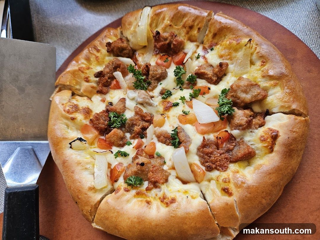 Pizza with Meat and Vegetables