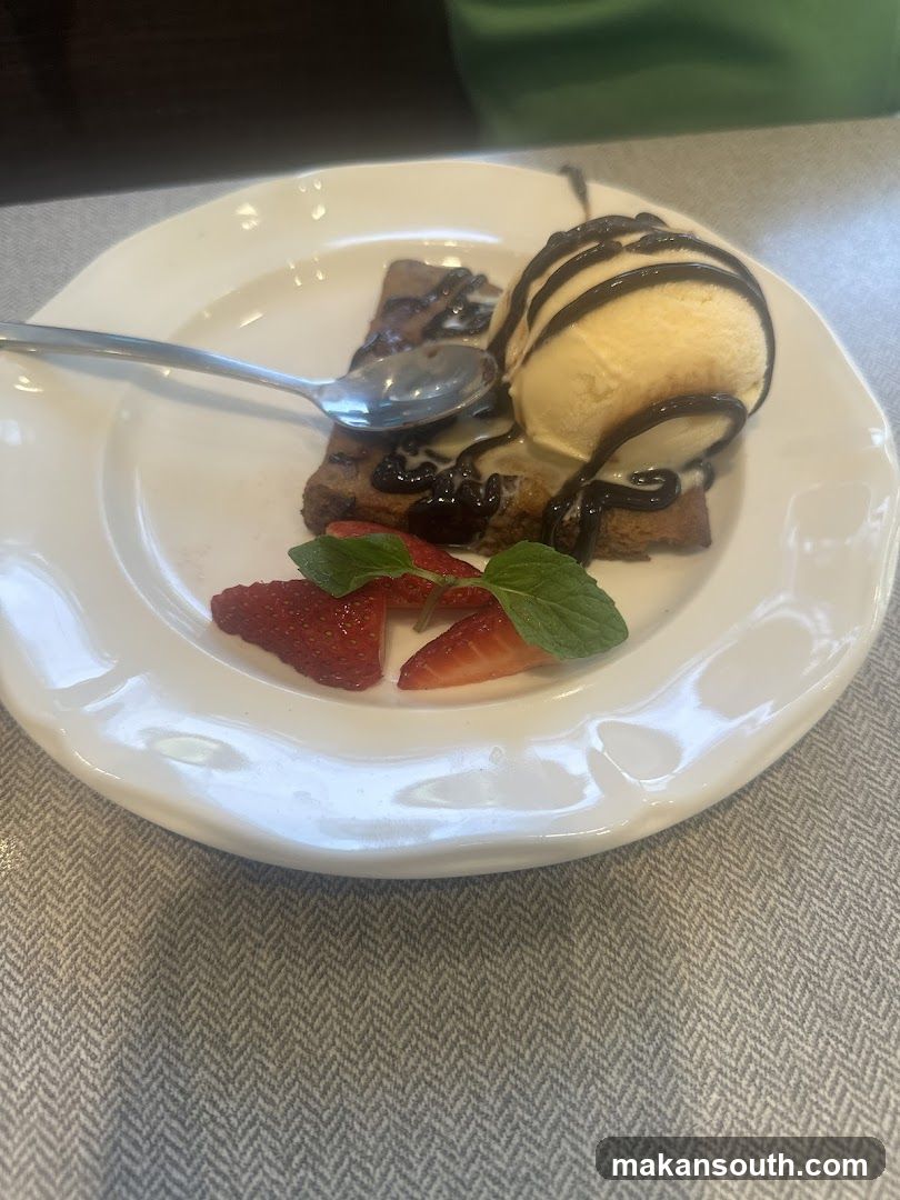 Dessert with Ice Cream and Strawberries