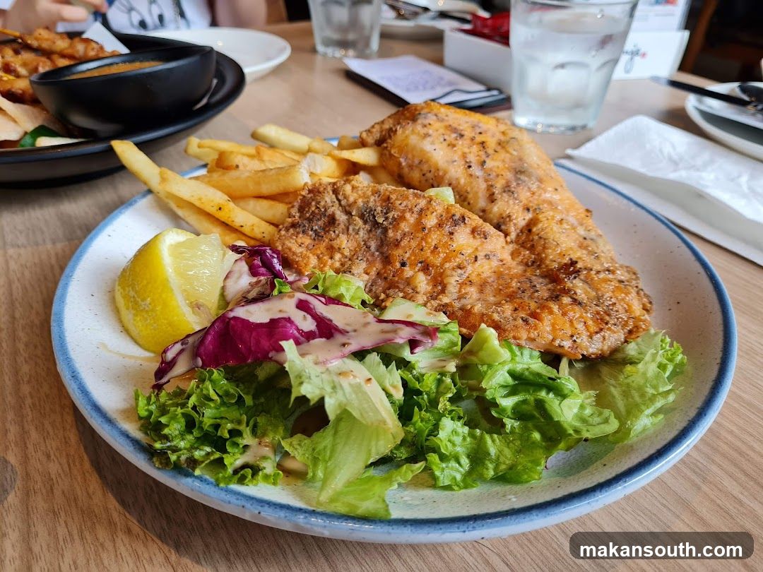 Fish and Chips with Salad