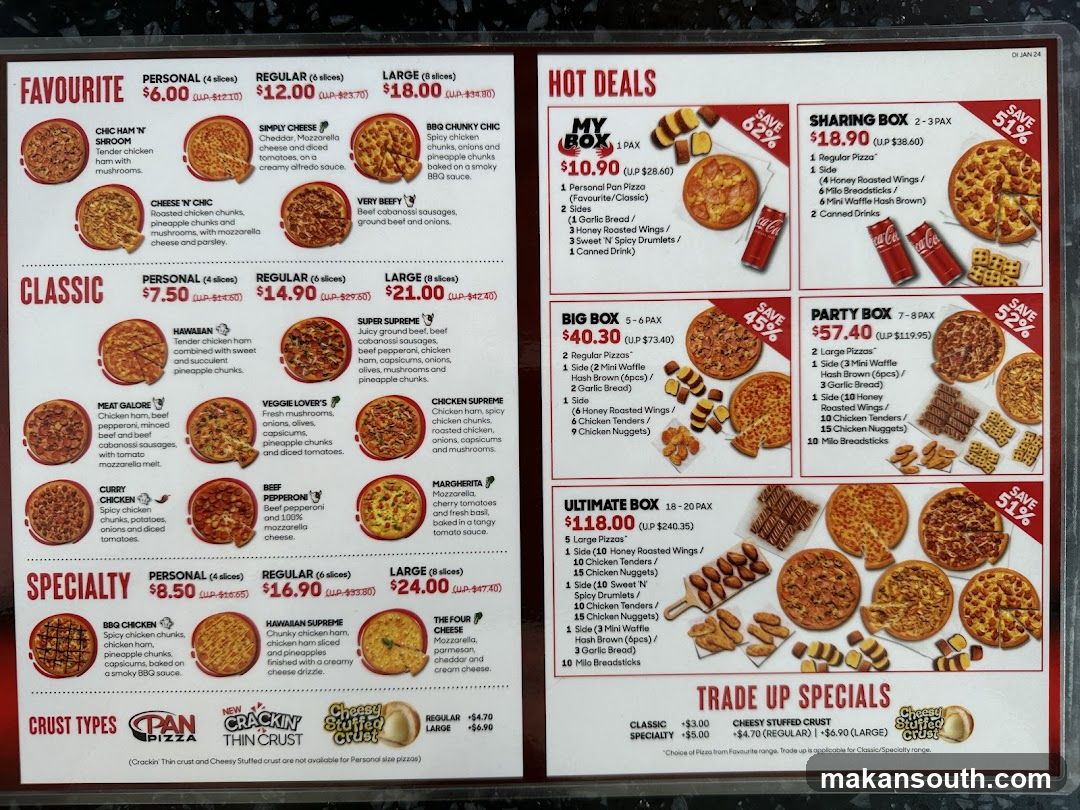Pizza Menu