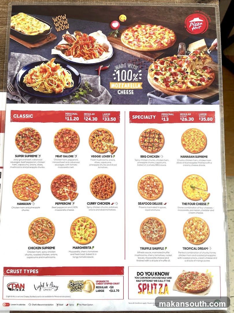 Pizza Hut Menu