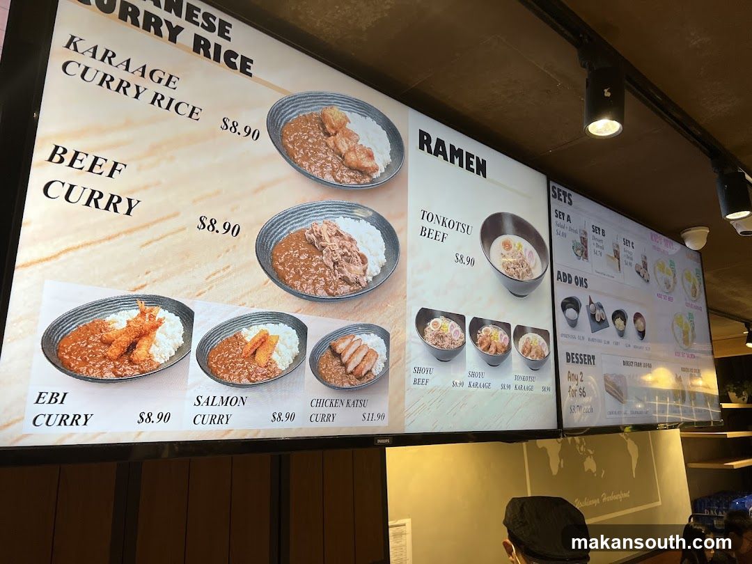 Japanese Curry Rice and Ramen Menu