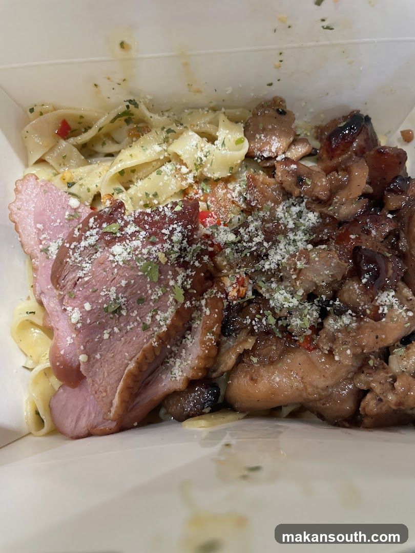 Pasta with Sliced Duck and Meat