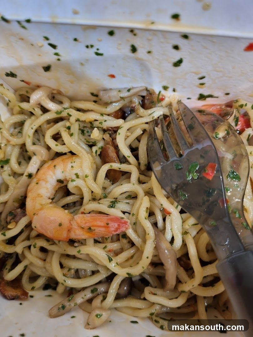 Noodles with Shrimp and Mushrooms