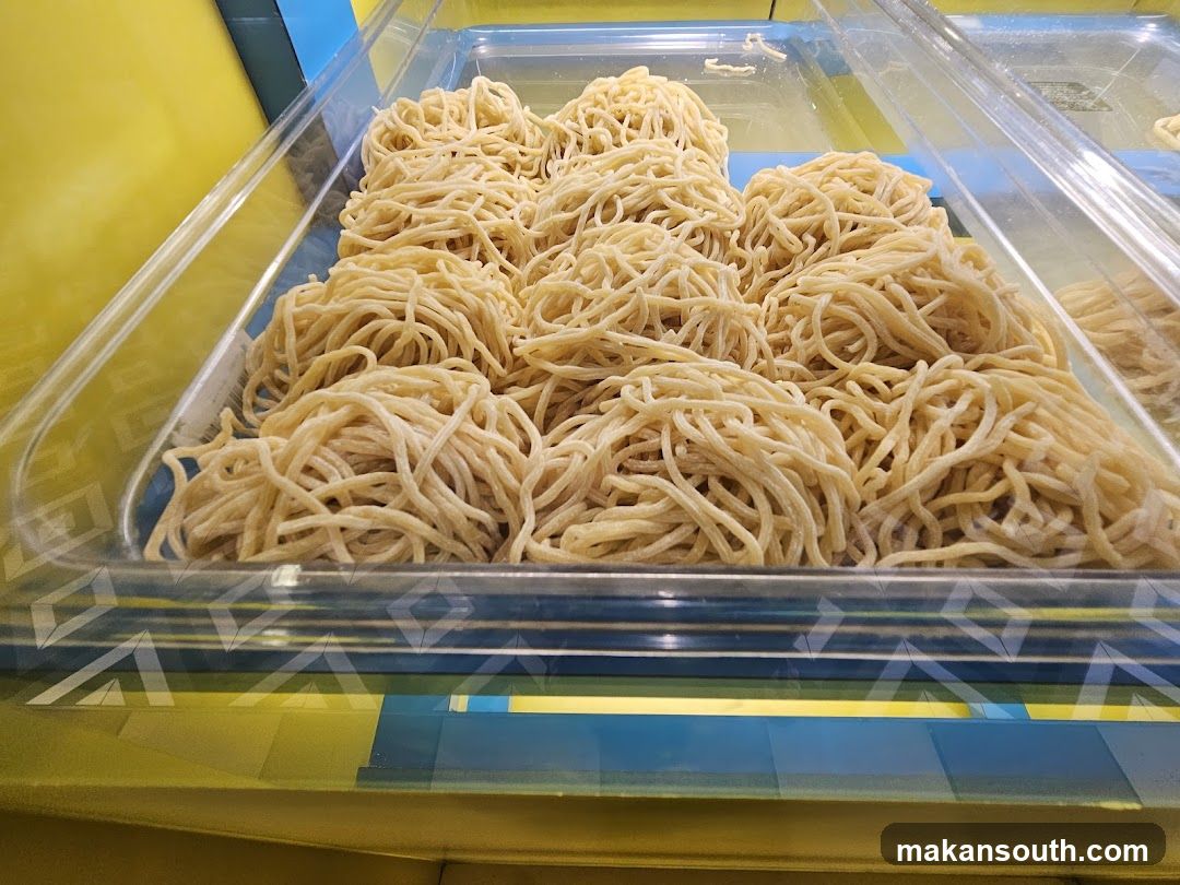 Noodles in a Display Case