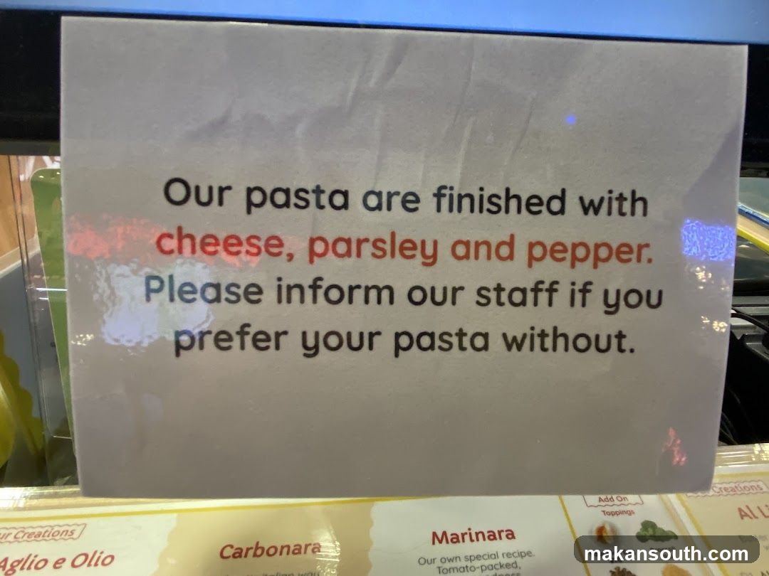 Pasta Topping Information