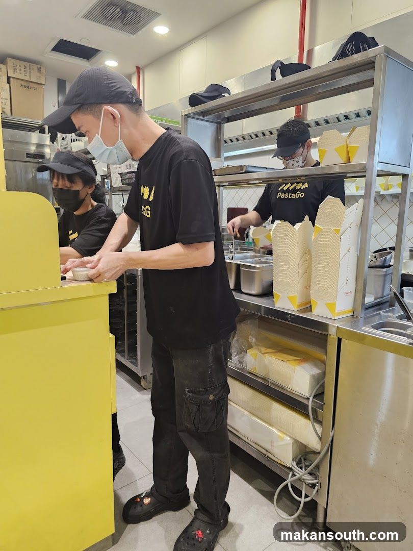 Staff preparing food