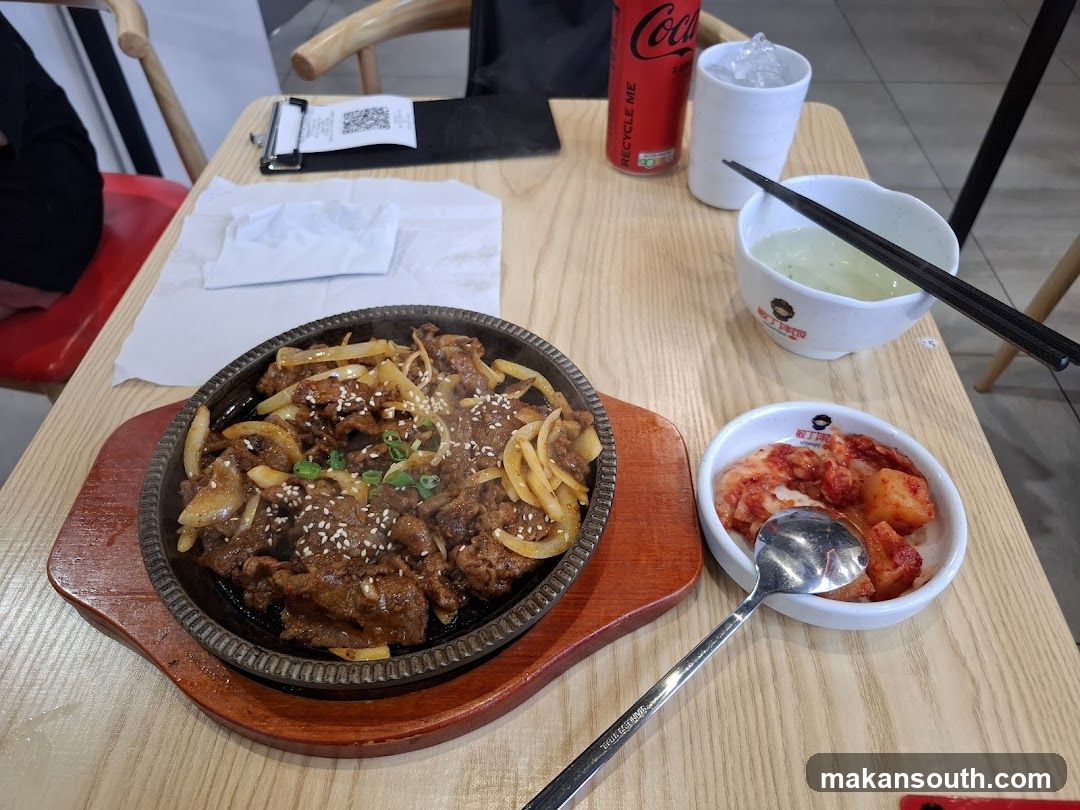 Korean BBQ Beef with Kimchi and Soup