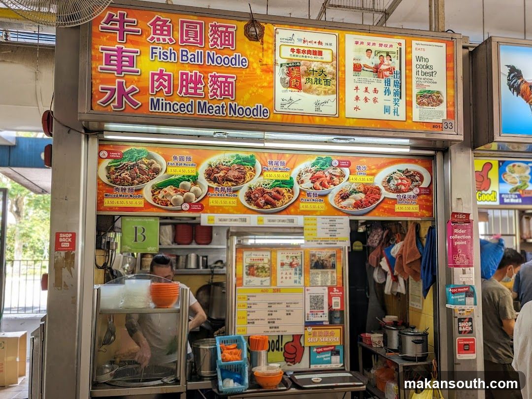 Food Stall with Menu and Food Pictures