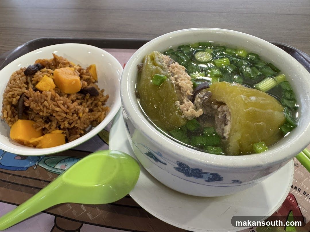 Stuffed Bitter Gourd Soup with Rice