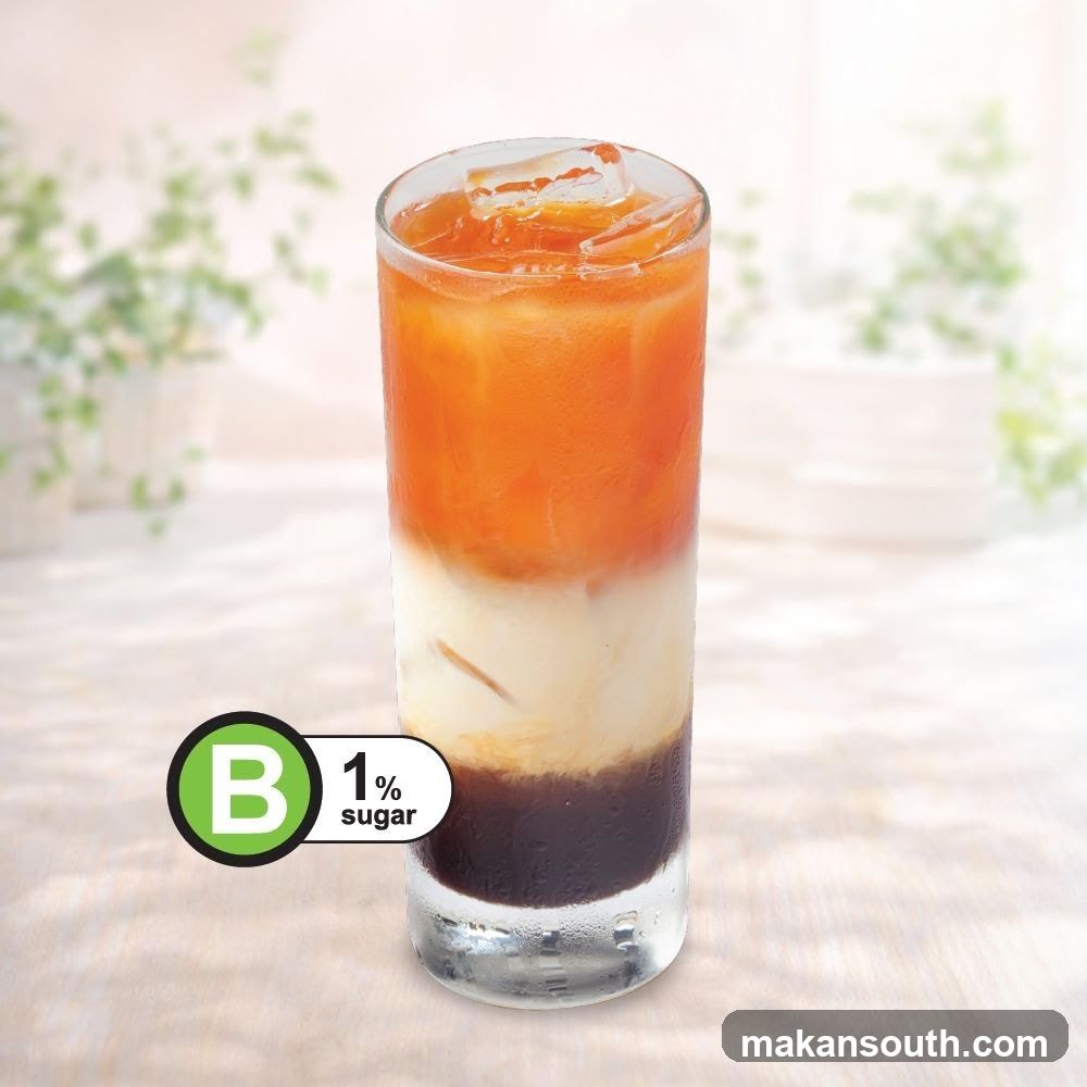Layered Drink with Sugar Information