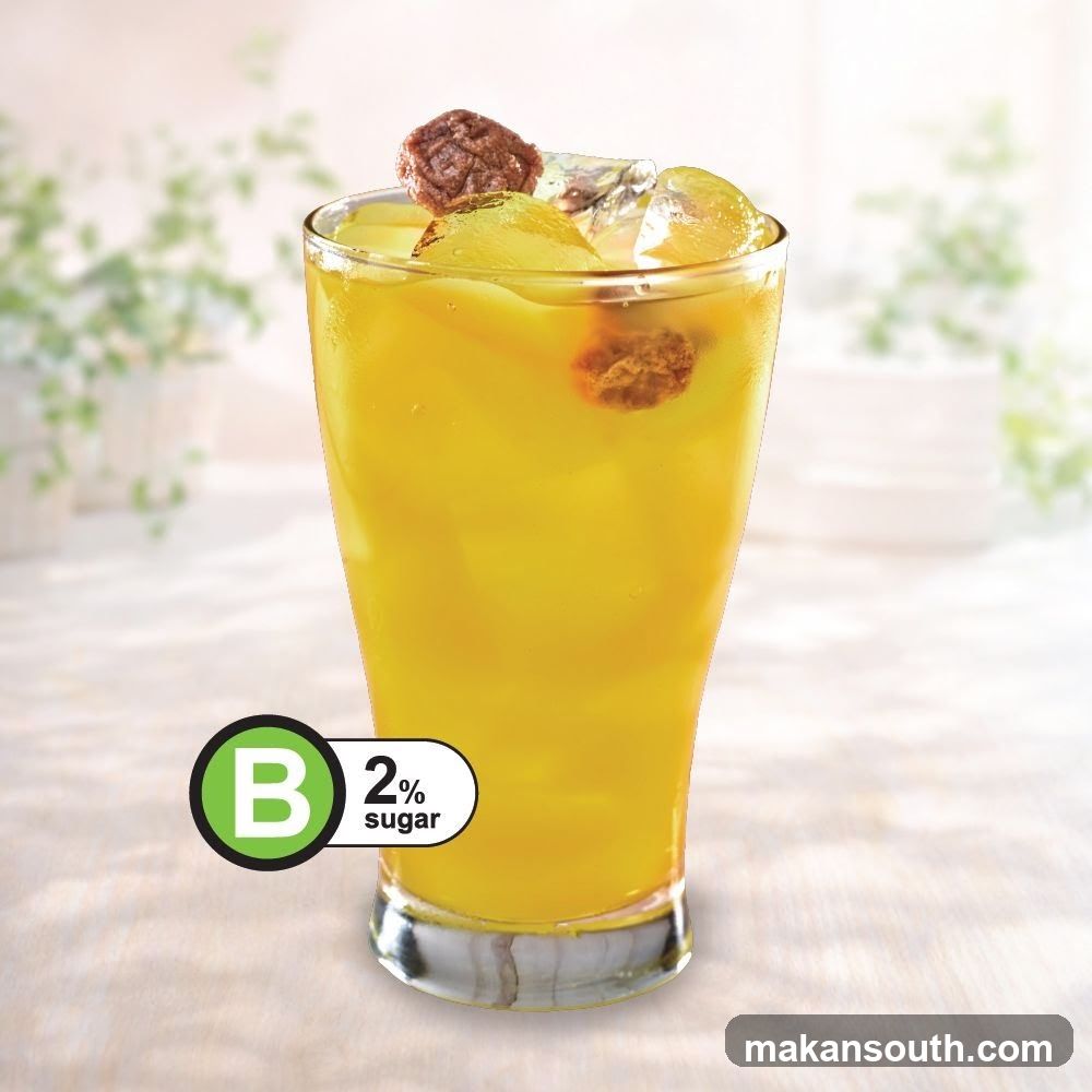 Yellow Drink with Fruit and Ice