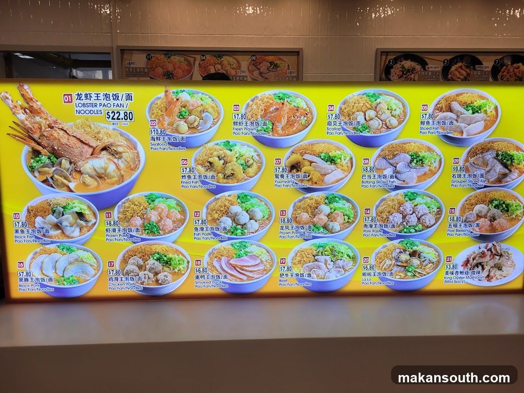 Noodle Menu
