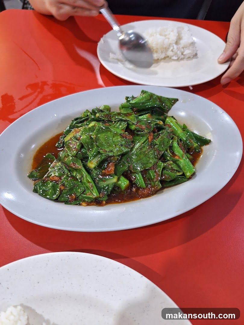 Stir-fried vegetables with rice