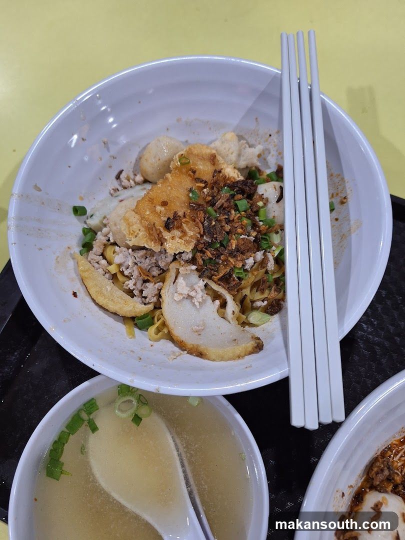 Noodles with Fish Balls and Minced Pork