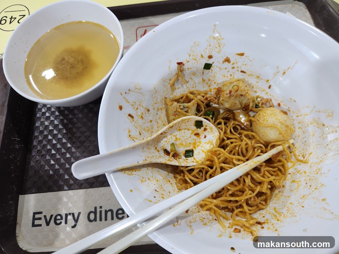 Partially Eaten Noodle Dish