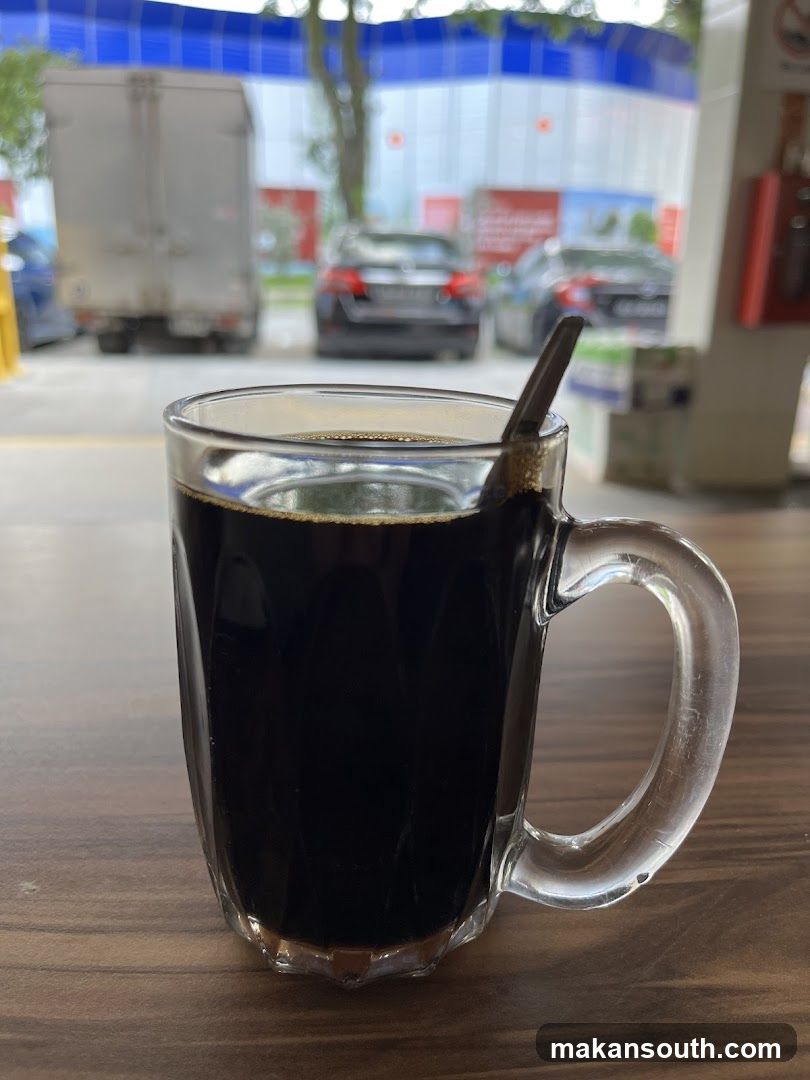 Coffee in a glass mug