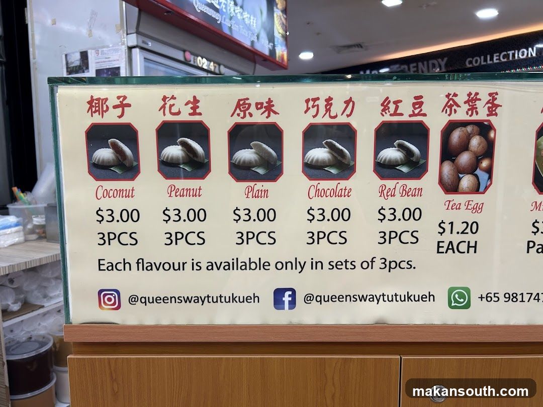 Queensway Tutu Kueh Menu