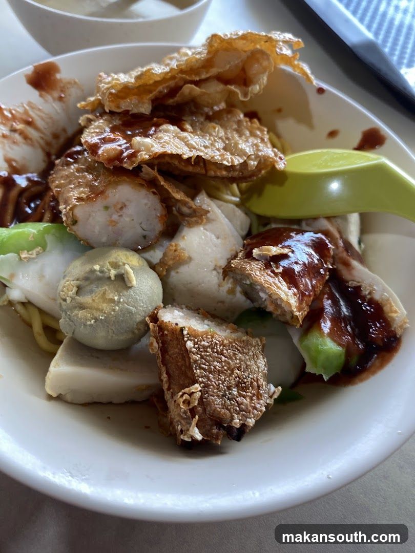 Noodle Dish with Various Toppings