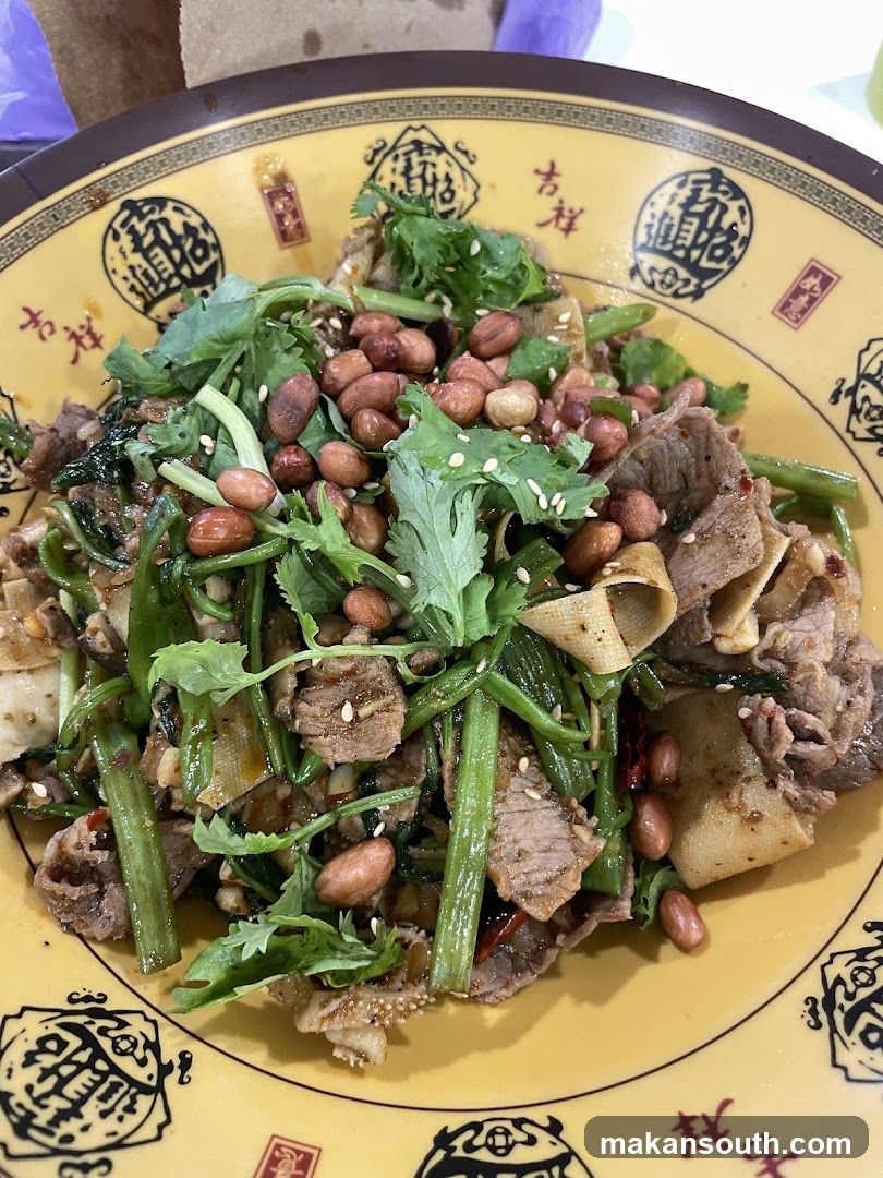 Spicy Stir-Fried Dish with Peanuts and Cilantro