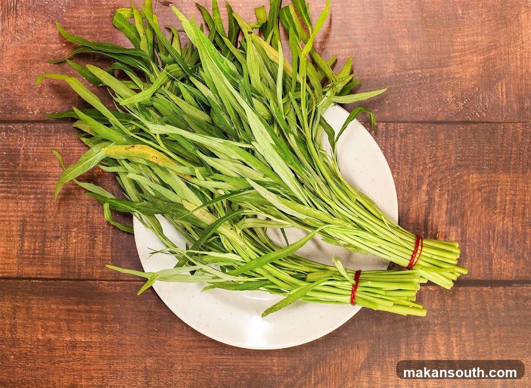 Water Spinach on a Plate