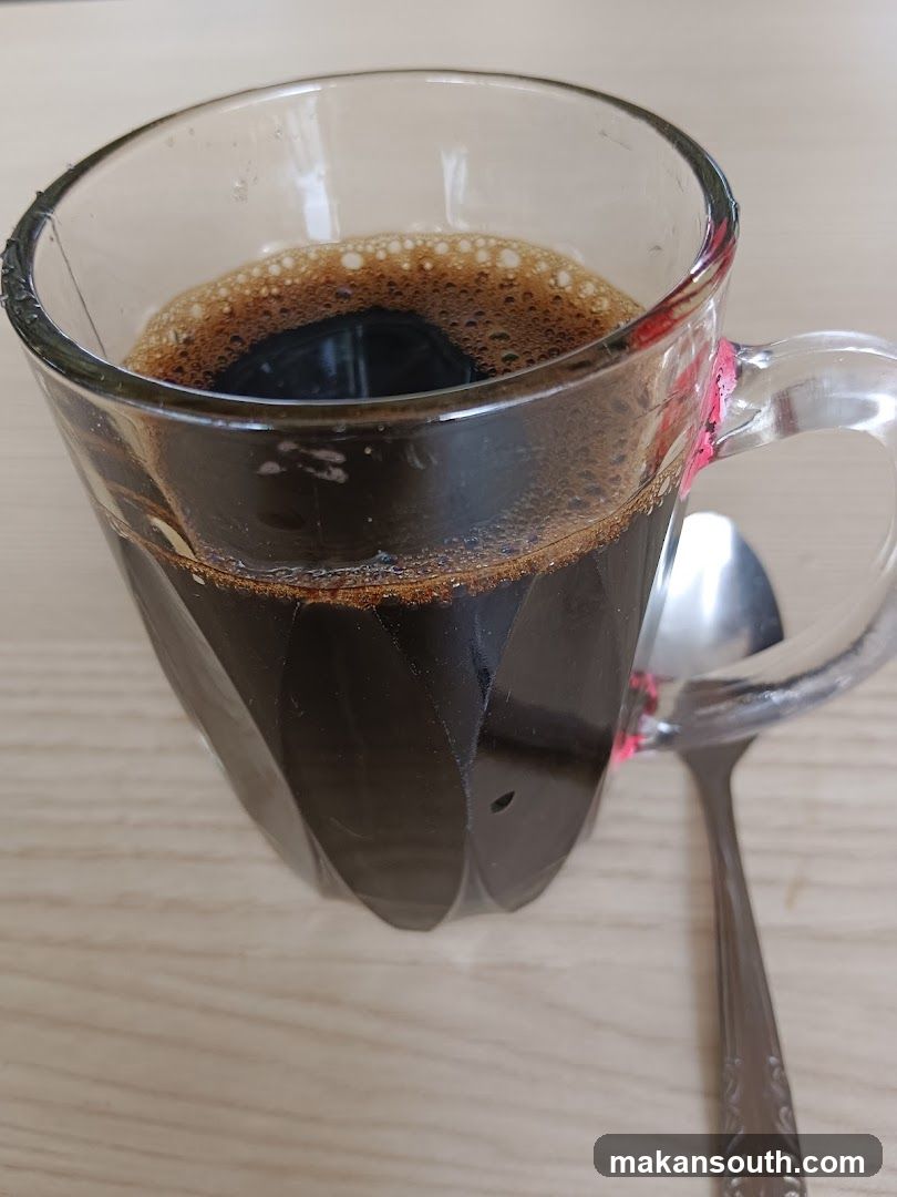 Coffee in a glass mug