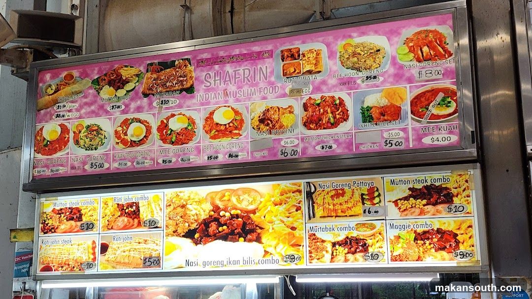 Shafrin Indian Muslim Food Menu