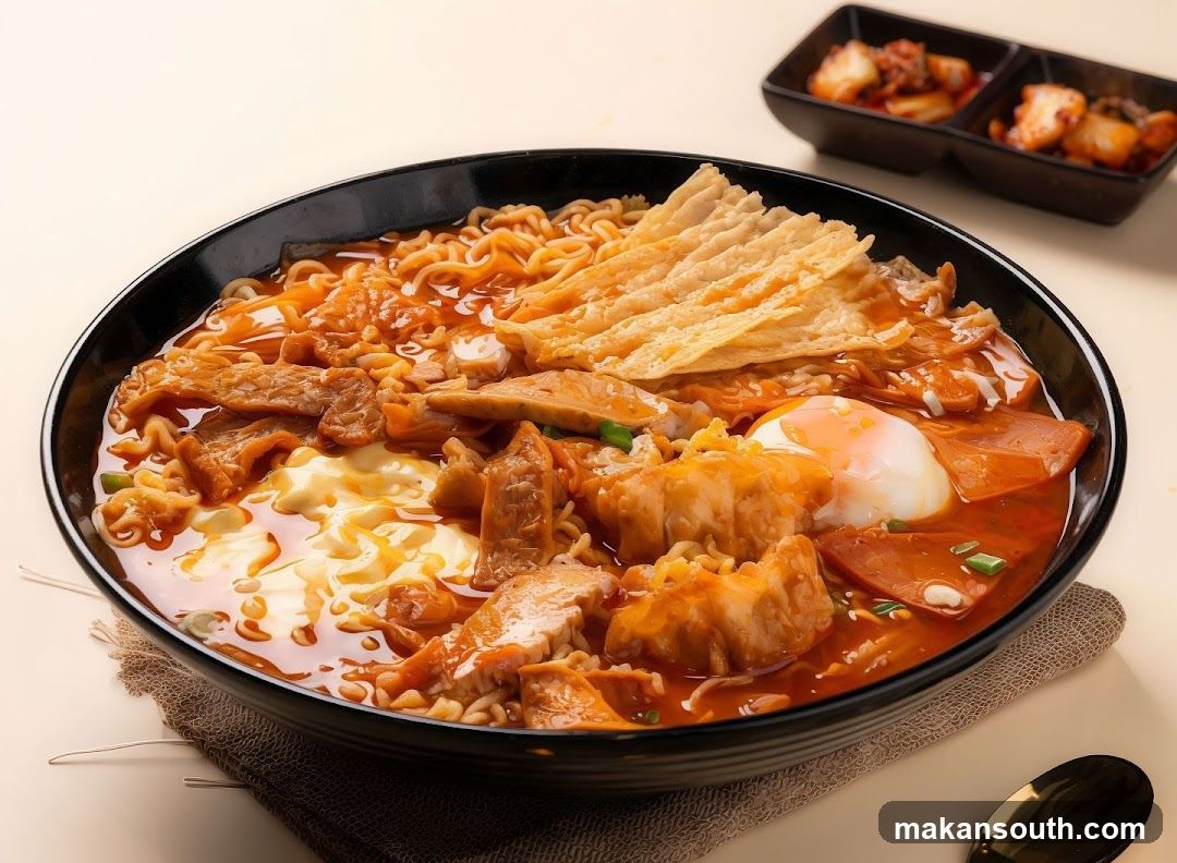 Spicy Noodle Soup with Egg and Kimchi