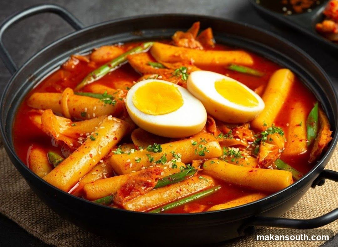 Spicy Korean Rice Cakes with Eggs
