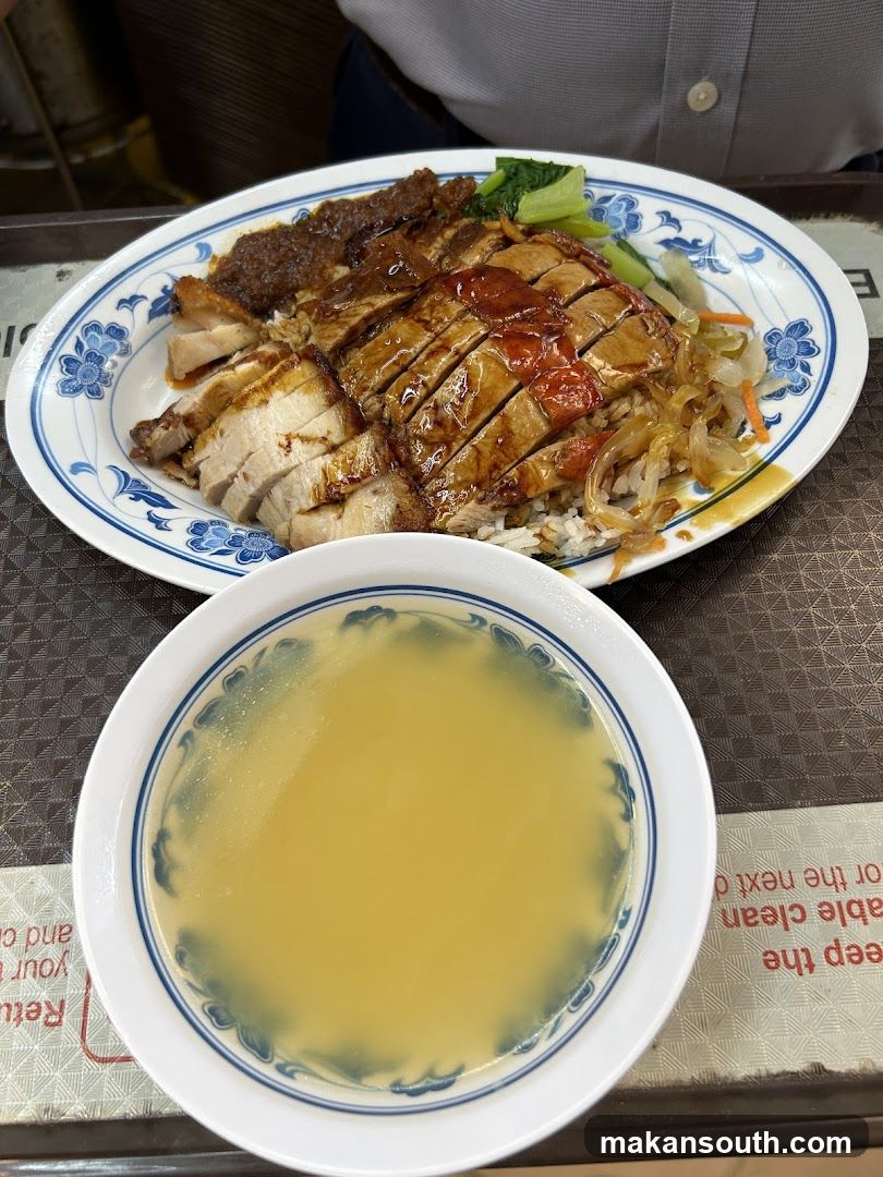 Roast Meats with Rice and Soup