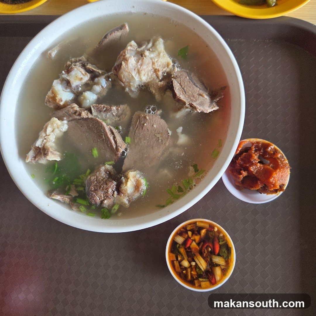 Beef Soup with Condiments