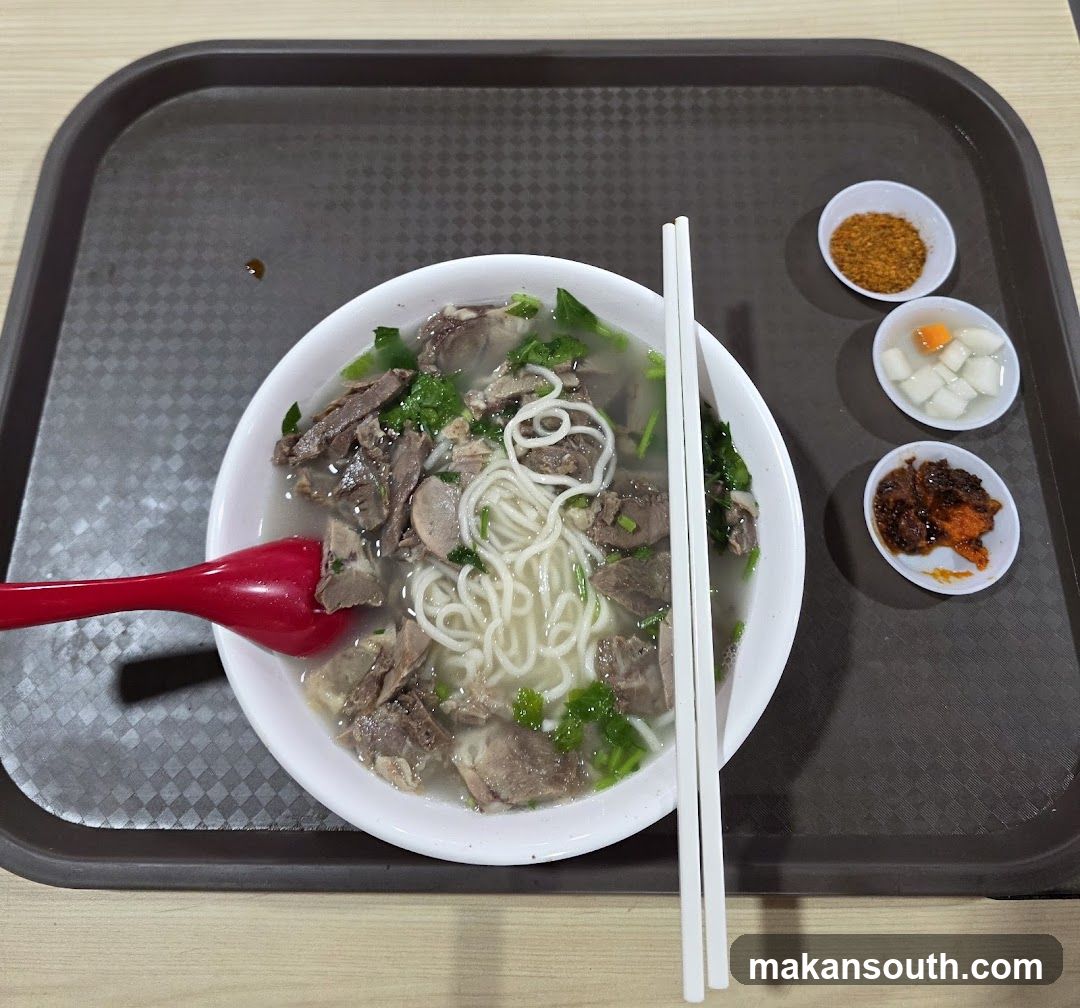Noodle Soup with Condiments
