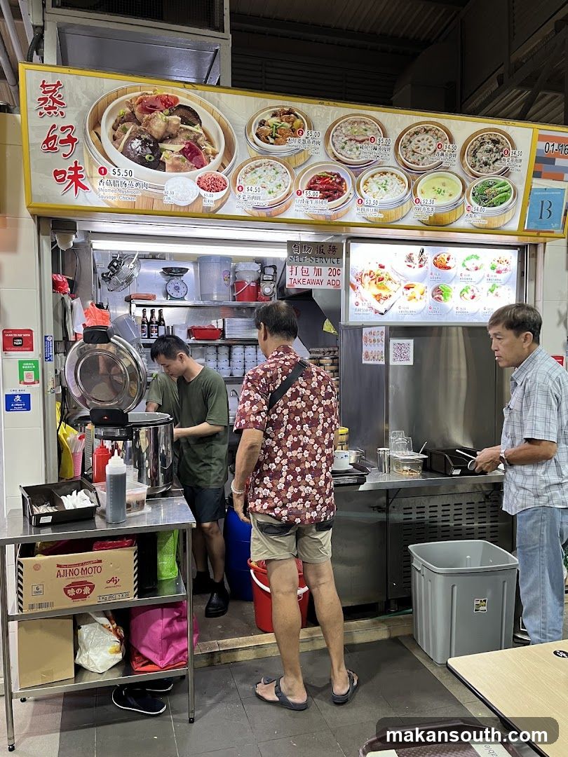 Food stall with menu