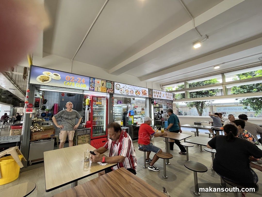 Food court with patrons