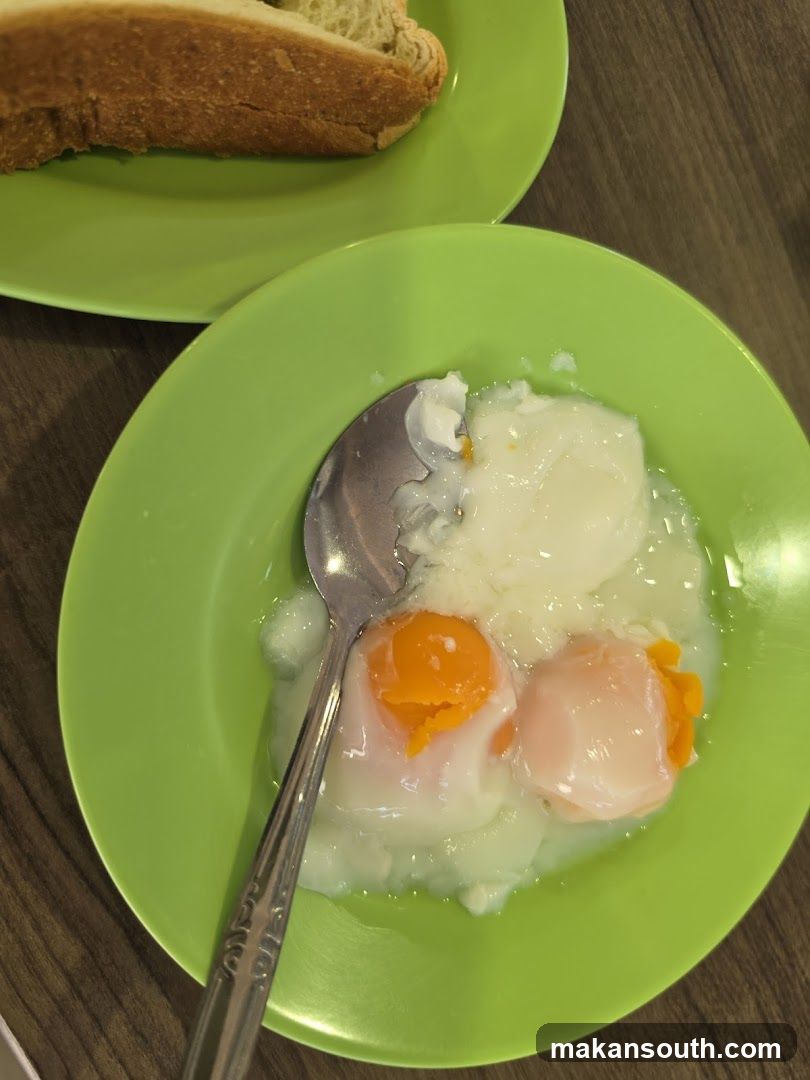 Soft-boiled eggs and toast