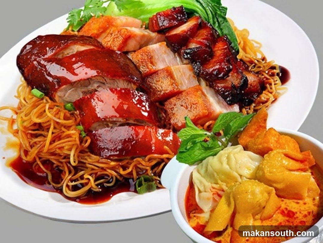 Roast Meats with Noodles and Curry Wontons