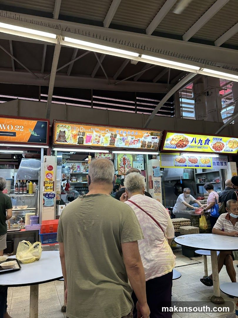 Food stalls in a market