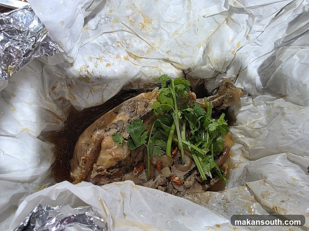 Paper-wrapped chicken