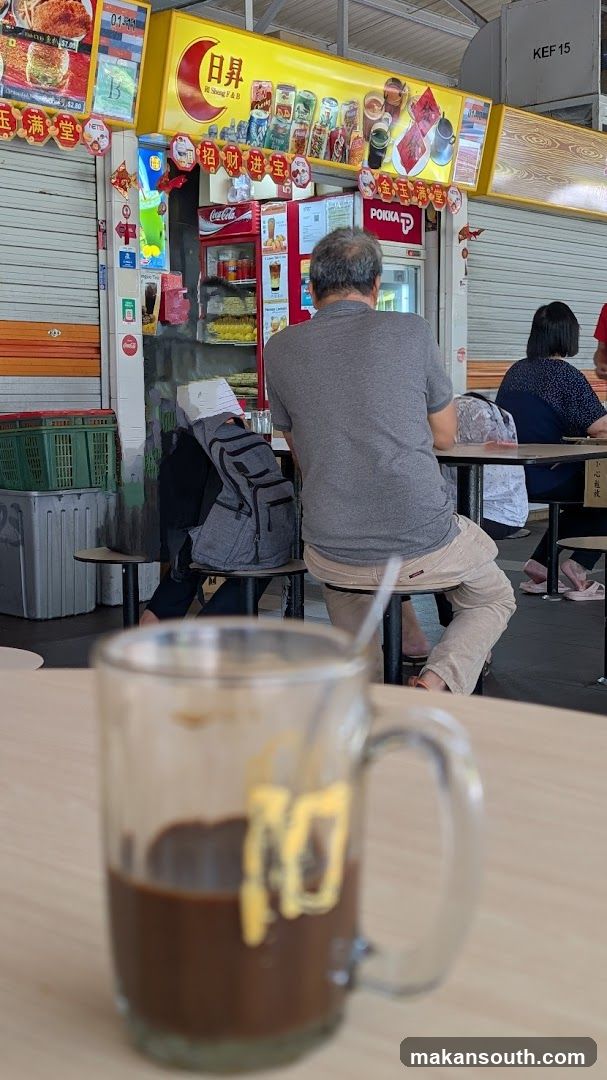 Food Stall with Drinks and Snacks