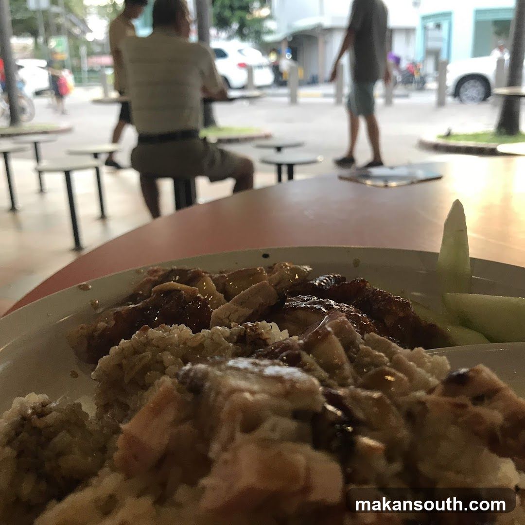 Food at an Outdoor Seating Area