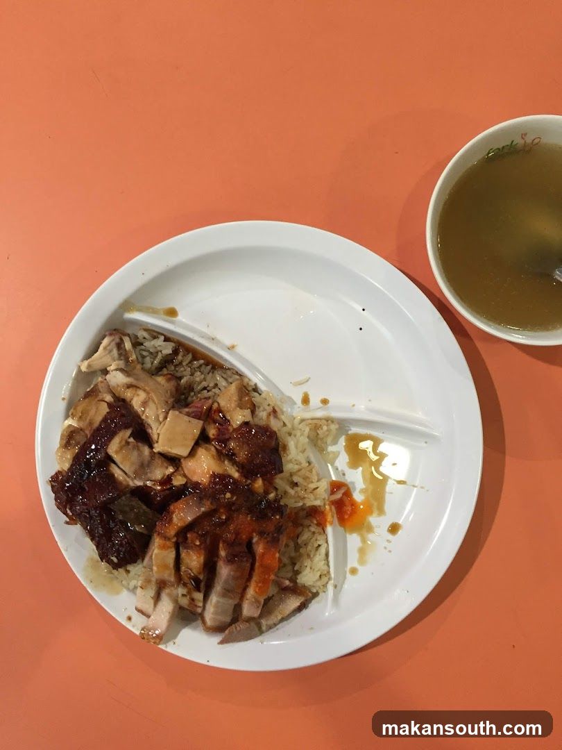 Mixed Meat Rice with Soup
