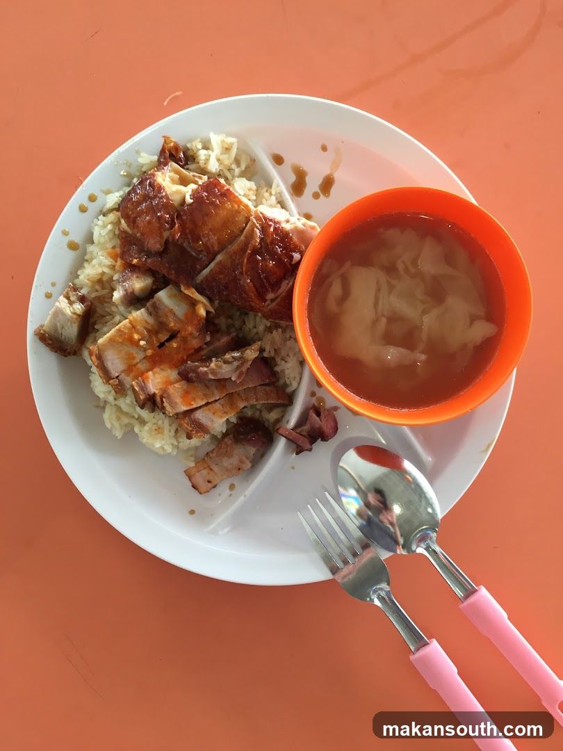 Roast Meat Rice with Soup