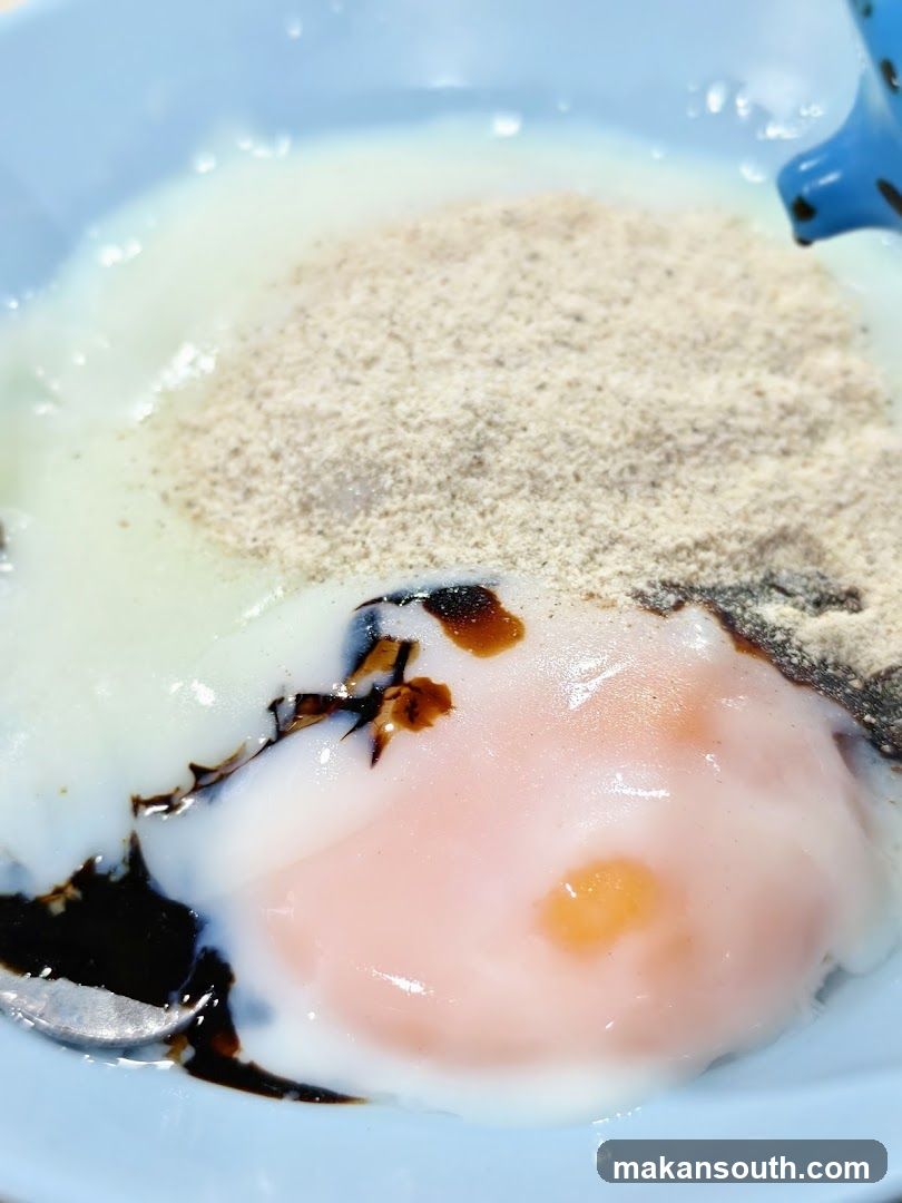 Soft-boiled eggs with seasoning