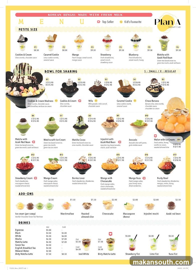 Plan A Korean Bingsu Made With Fresh Milk