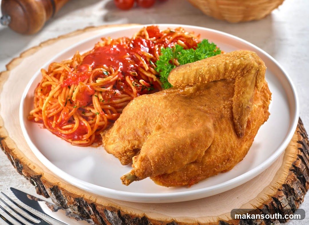 Fried Chicken and Spaghetti