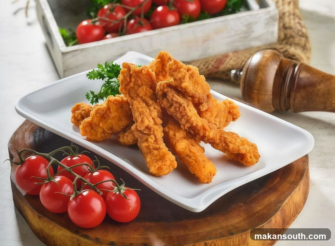 Crispy Chicken Strips with Tomatoes