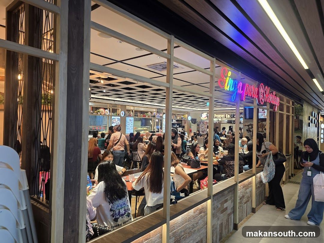 Food court with diners