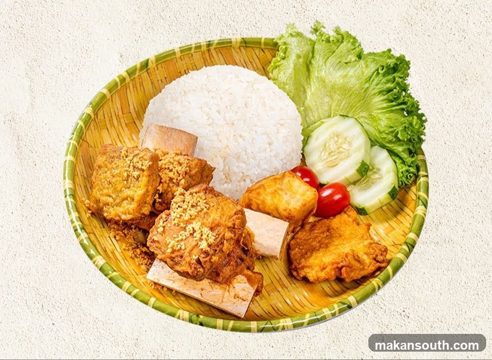 Fried Tofu and Rice Platter