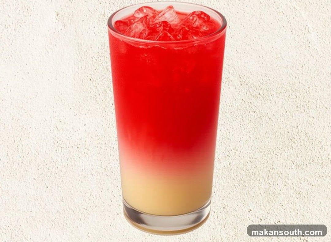 Layered Red and Yellow Drink